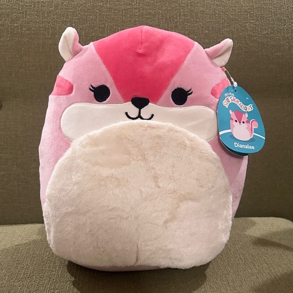 Squishmallows Other - Squishmallows Pink and Cream Squirrel Plush Toy